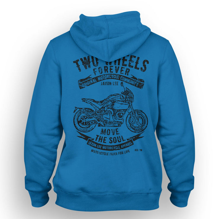 JL Soul Illustration For A Buell S1 Motorbike Fan Hoodie