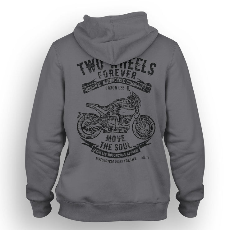 JL Soul Illustration For A Buell S1 Motorbike Fan Hoodie