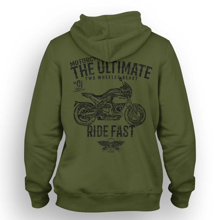 JL Ultimate Illustration For A Buell S1 Motorbike Fan Hoodie