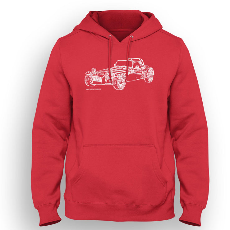 JL Illustration For A Caterham 7 Roadster Motorcar Fan Hoodie