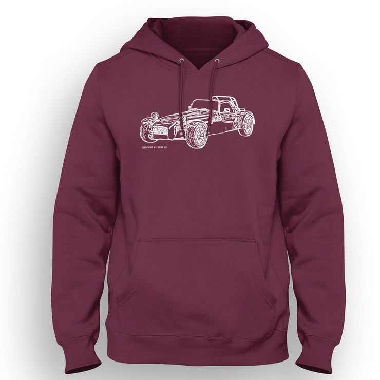 JL Illustration For A Caterham 7 Roadster Motorcar Fan Hoodie
