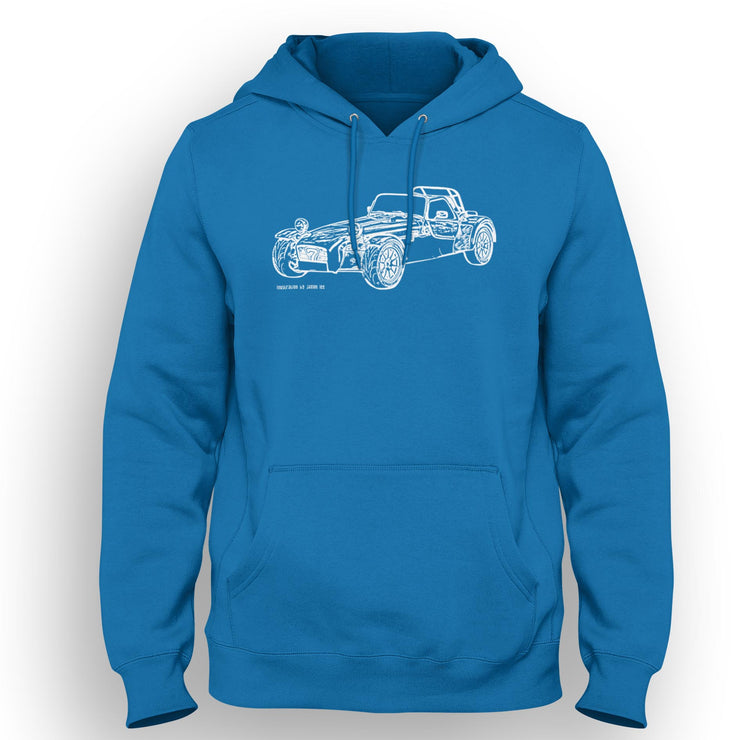 JL Illustration For A Caterham 7 Roadster Motorcar Fan Hoodie