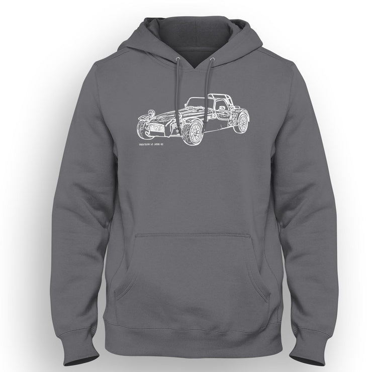 JL Illustration For A Caterham 7 Roadster Motorcar Fan Hoodie
