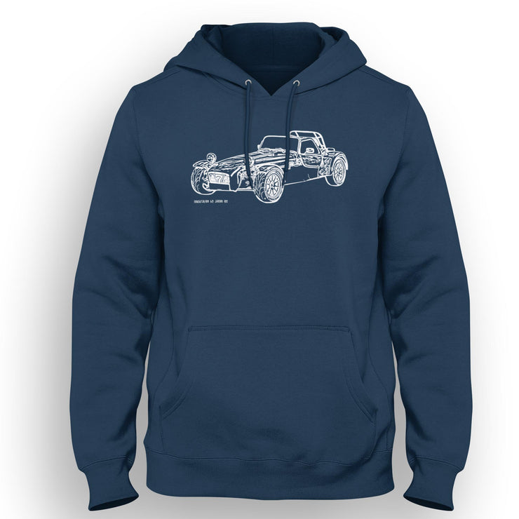 JL Illustration For A Caterham 7 Roadster Motorcar Fan Hoodie