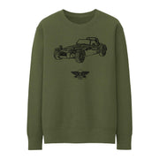 JL Basic Illustration for a Caterham 7 Roadsport Motorcar fan Jumper