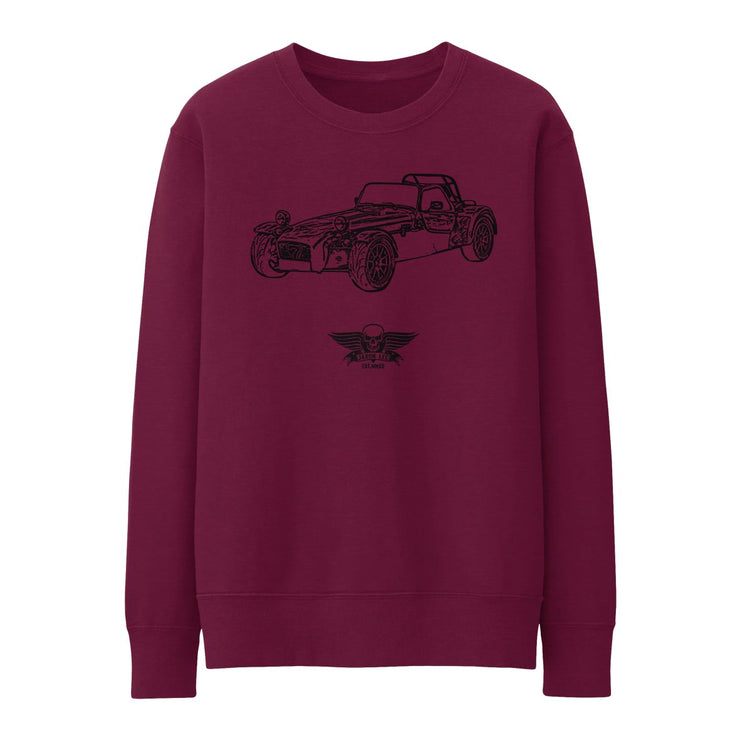 JL Basic Illustration for a Caterham 7 Roadsport Motorcar fan Jumper