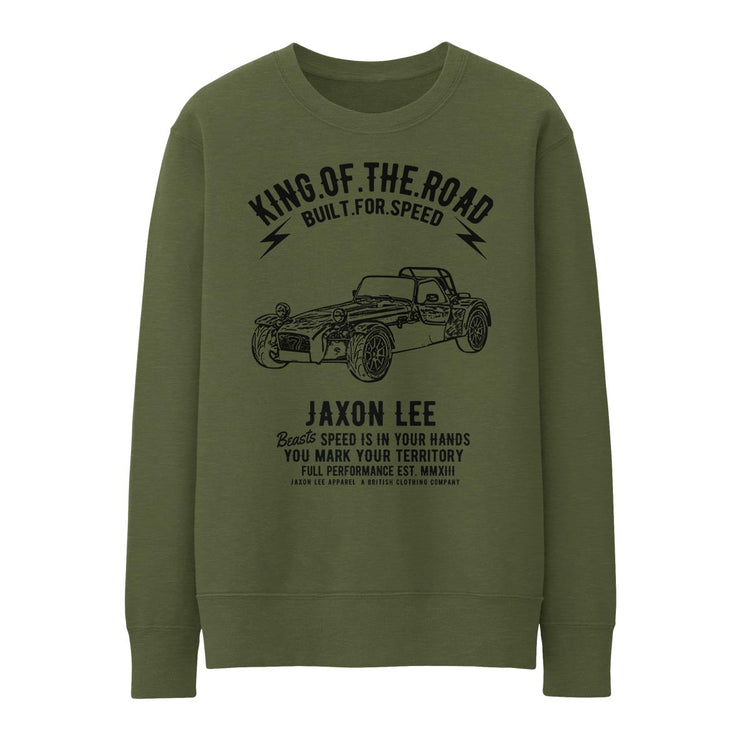 JL King Illustration for a Caterham 7 Roadsport Motorcar fan Jumper