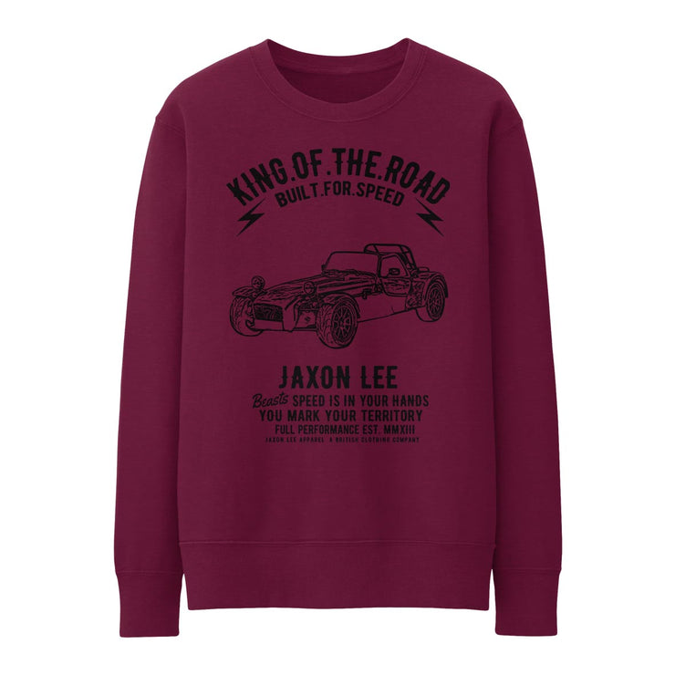 JL King Illustration for a Caterham 7 Roadsport Motorcar fan Jumper