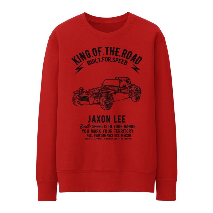 JL King Illustration for a Caterham 7 Roadsport Motorcar fan Jumper