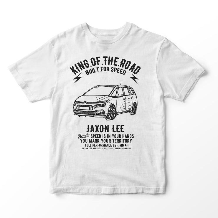 JL King Illustration for a Citroen Grand C4 Picasso Motorcar fan T-shirt