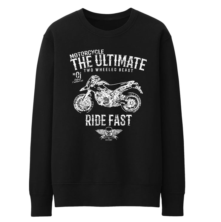 JL Ultimate Illustration For A Ducati Hypermotard 1100EVO Motorbike Fan Jumper