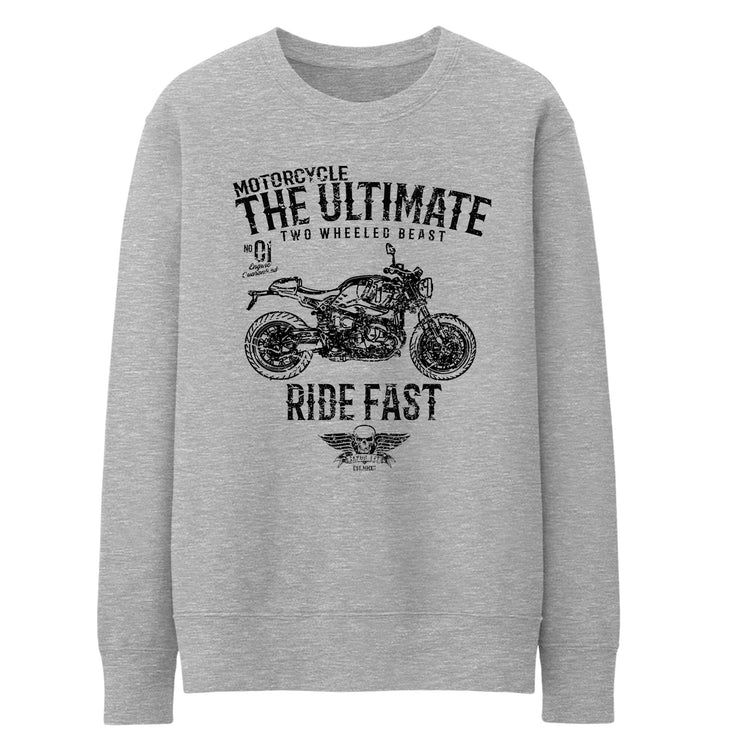 JL Ultimate Illustration For A BMW RNineT 2017 Motorbike Fan Jumper