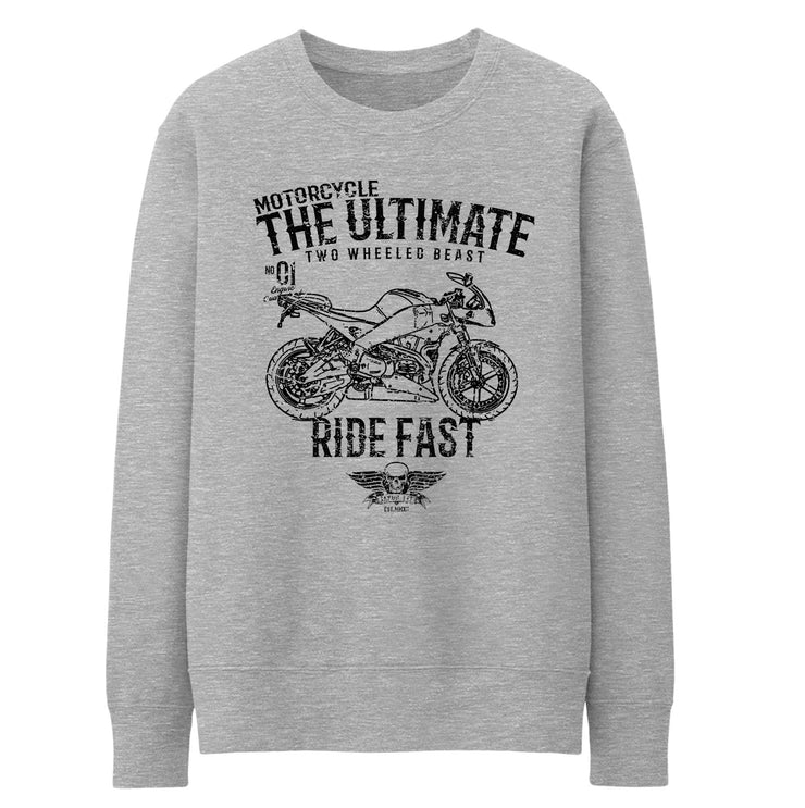 JL Ultimate Illustration For A Buell Firebolt XB12R 2010 Motorbike Fan Jumper