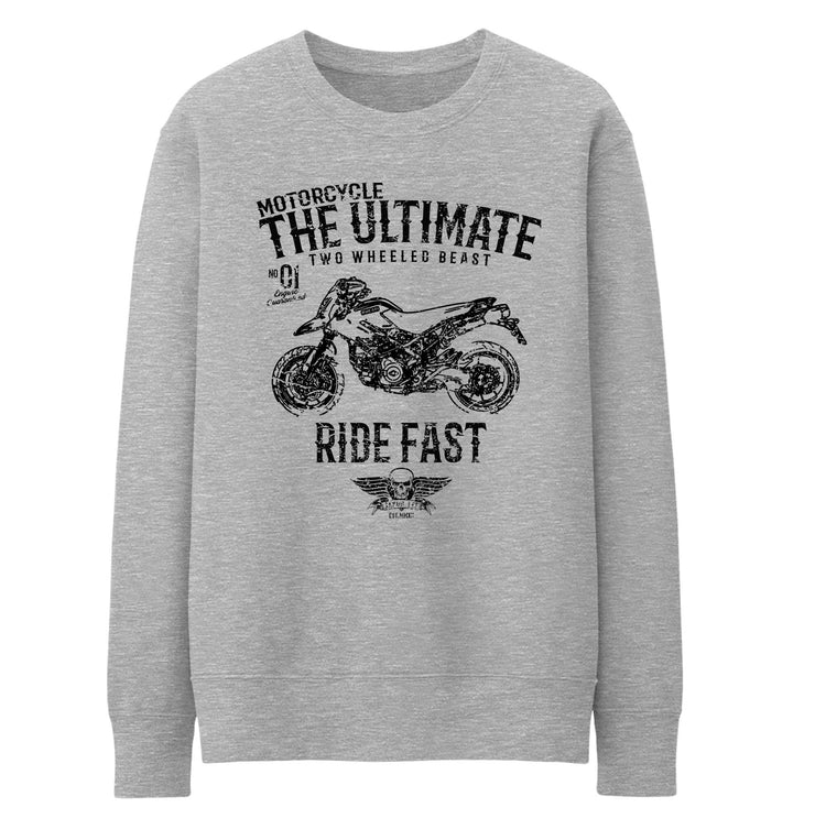 JL Ultimate Illustration For A Ducati Hypermotard 1100EVO Motorbike Fan Jumper