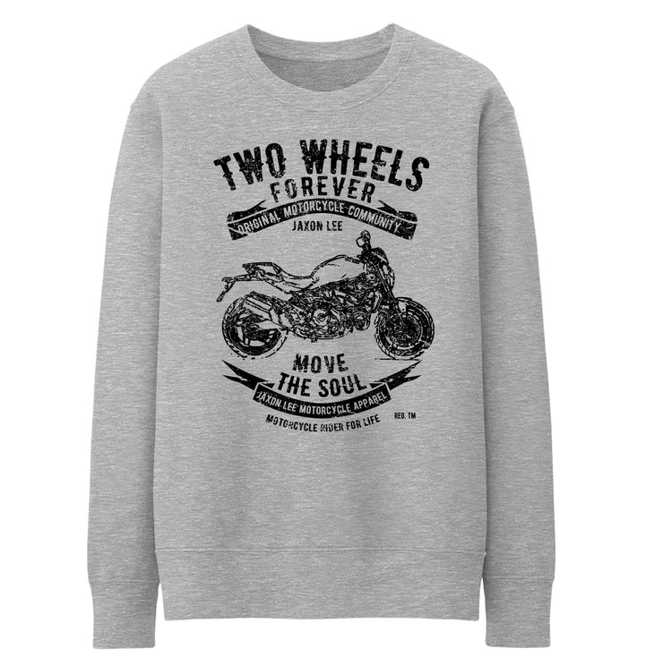 JL Soul Illustration For A Ducati Monster 821 Stripe Motorbike Fan Jumper