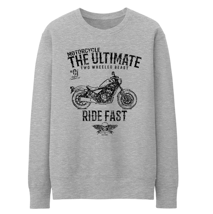 JL Ultimate Illustration For A Honda Rebel 500 Motorbike Fan Jumper