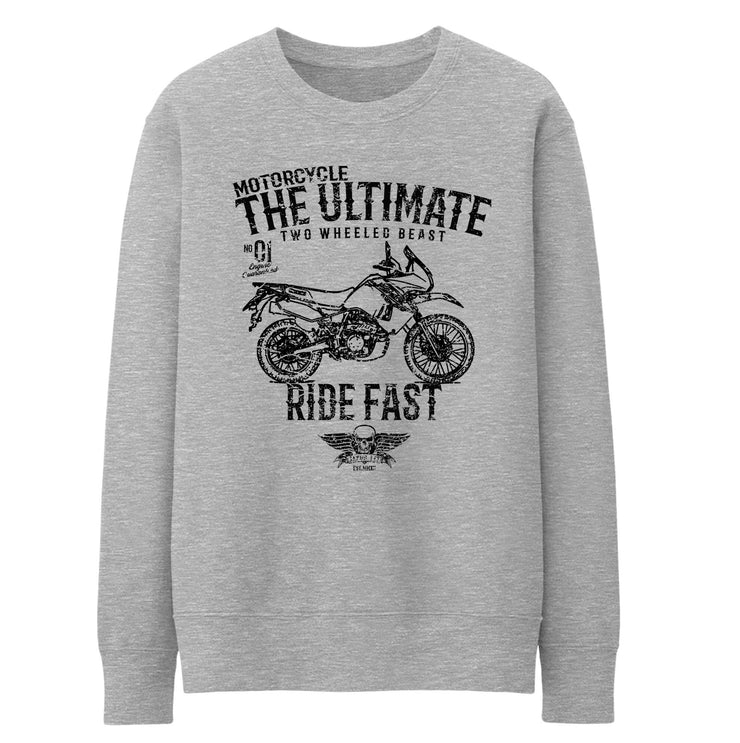 JL Ultimate Illustration For A Kawasaki KLR650 Motorbike Fan Jumper