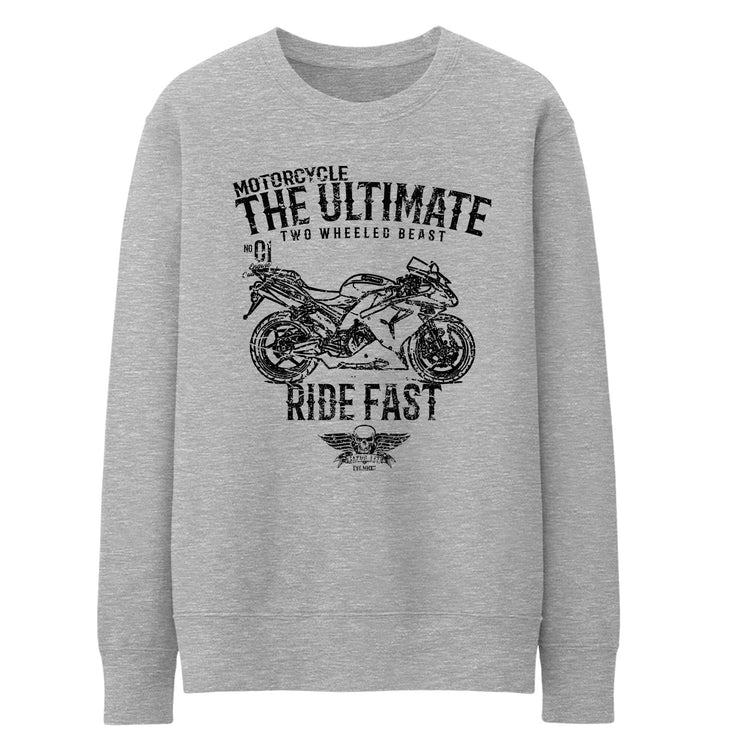 JL Ultimate Illustration For A Kawasaki Ninja ZX10R 2007 Motorbike Fan Jumper