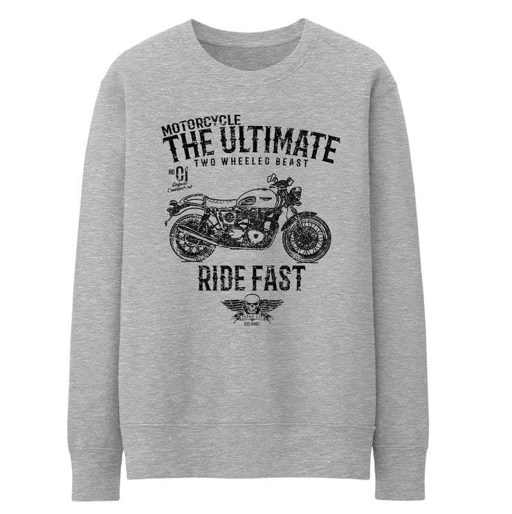 JL Ultimate Art Jumper aimed at fans of Triumph Thruxton Ace Motorbike