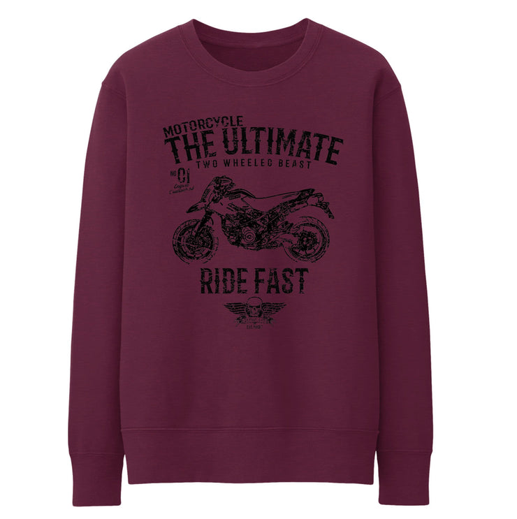 JL Ultimate Illustration For A Ducati Hypermotard 1100EVO Motorbike Fan Jumper