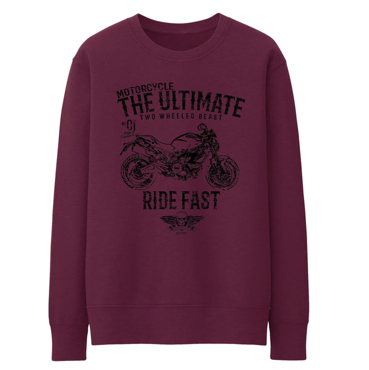 JL Ultimate Illustration For A Ducati Monster 696 Motorbike Fan Jumper