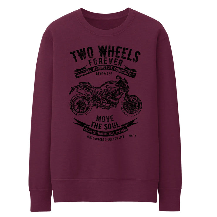 JL Soul Illustration For A Ducati Monster 796 Motorbike Fan Jumper