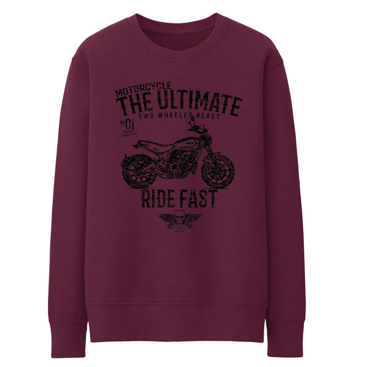 JL Ultimate Illustration For A Ducati Scrambler Icon Motorbike Fan Jumper