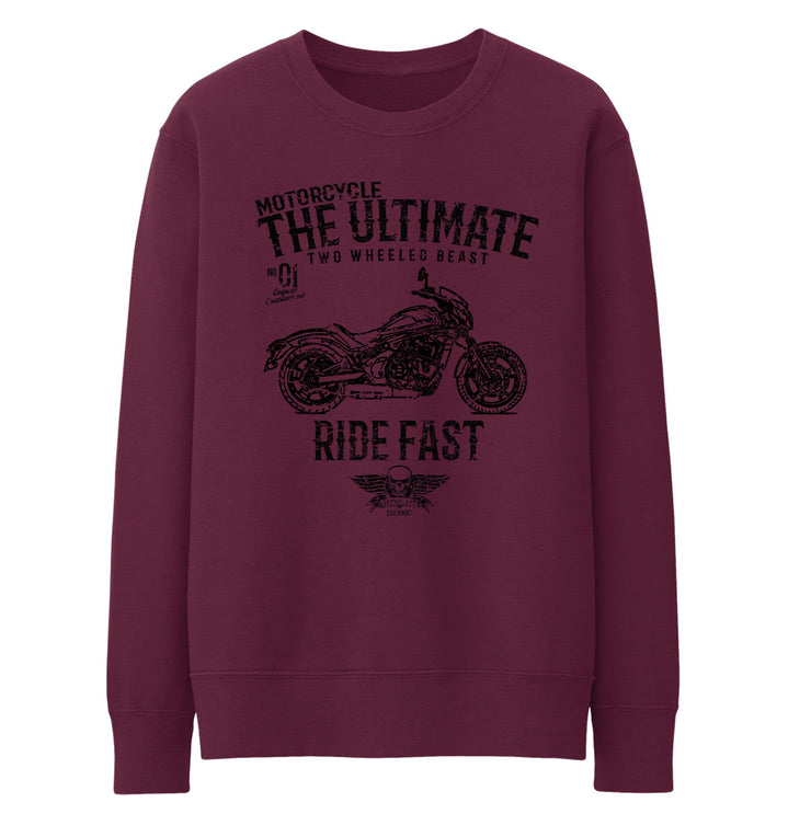 JL Ultimate Illustration For A Kawasaki Vulcan S Cafe Motorbike Fan Jumper