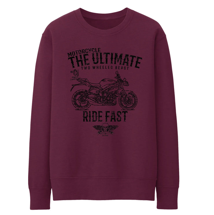 JL Ultimate Illustration For A Triumph Street Triple R 2016 Motorbike Fan Jumper