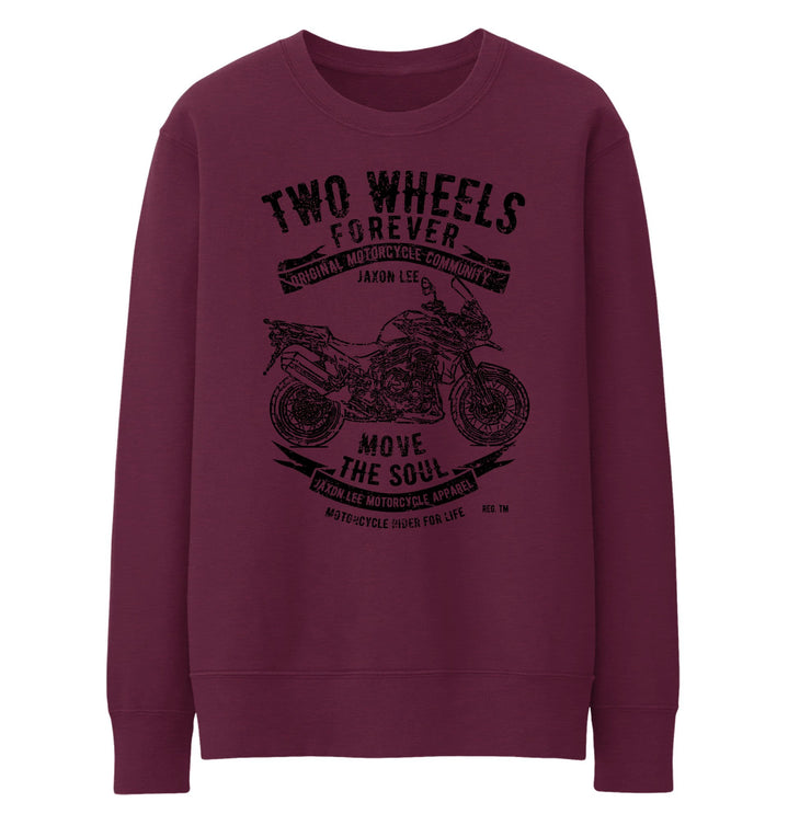 JL Soul Art Jumper aimed at fans of Triumph Tiger Explorer Spoked Wheels Motorbike