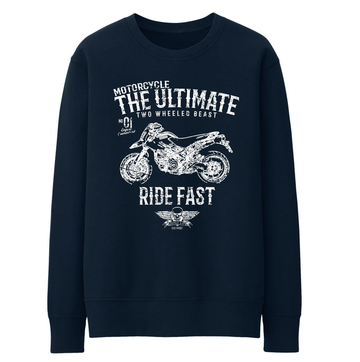 JL Ultimate Illustration For A Ducati Hypermotard 1100EVO Motorbike Fan Jumper