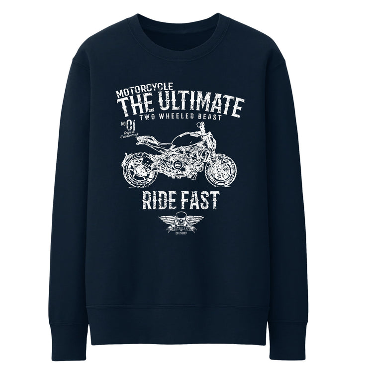 JL Ultimate Illustration For A Ducati Monster 1200S Motorbike Fan Jumper