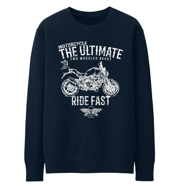 JL Ultimate Illustration For A Ducati Monster 1200 Motorbike Fan Jumper
