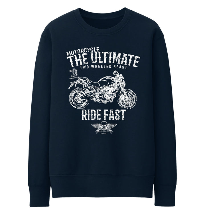 JL Ultimate Illustration For A Ducati Monster 696 Motorbike Fan Jumper