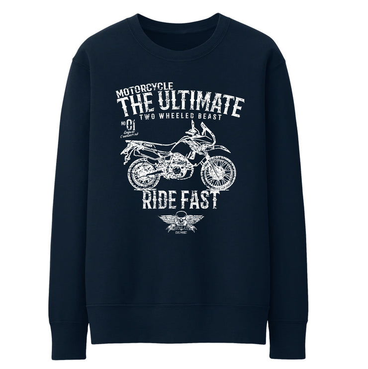 JL Ultimate Illustration For A Kawasaki KLR650 Motorbike Fan Jumper