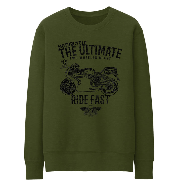 JL Ultimate Illustration For A Ducati 749 Motorbike Fan Jumper