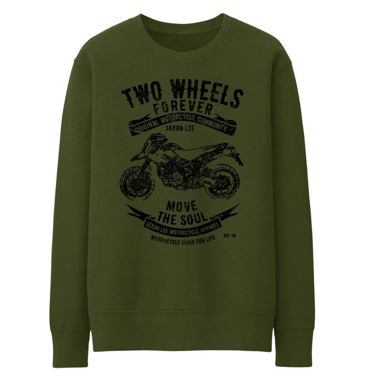 JL Soul Illustration For A Ducati Hypermotard 1100EVO Motorbike Fan Jumper