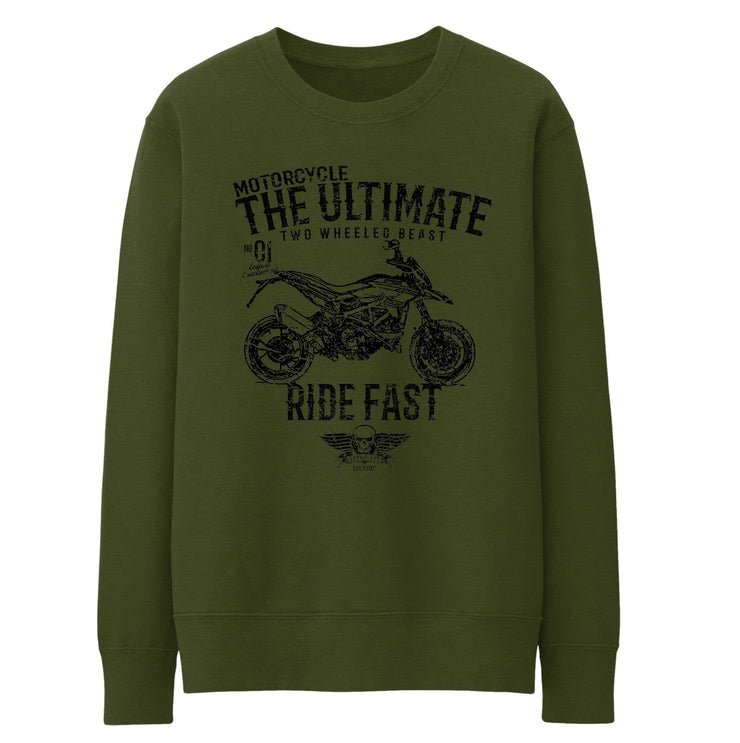 JL Ultimate Illustration For A Ducati Hypermotard 939SP Motorbike Fan Jumper