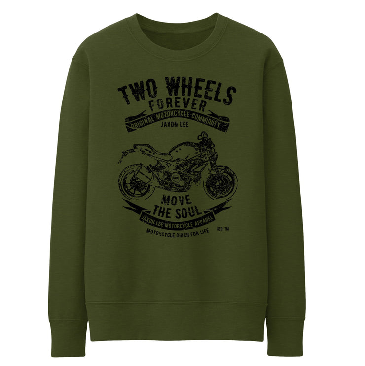JL Soul Illustration For A Ducati Monster 1100 EVO Motorbike Fan Jumper