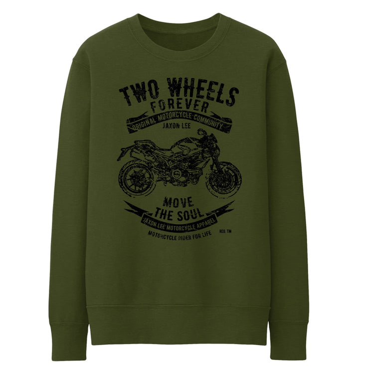 JL Soul Illustration For A Ducati Monster 796 Motorbike Fan Jumper