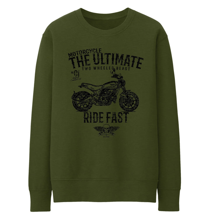 JL Ultimate Illustration For A Ducati Scrambler Icon Motorbike Fan Jumper