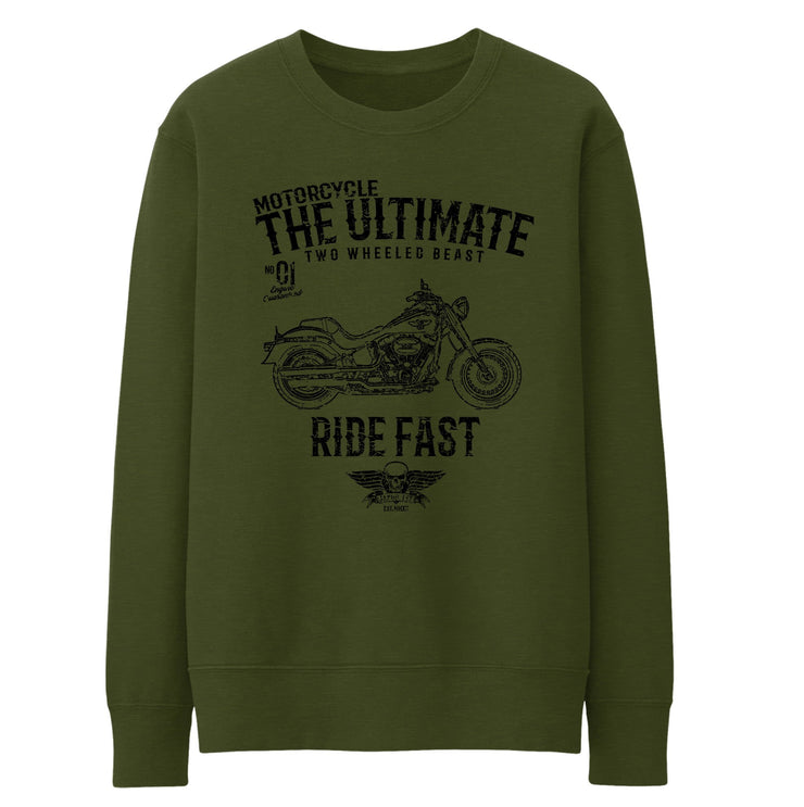 JL Ultimate Art Jumper aimed at fans of Harley Davidson Fat Boy S Motorbike