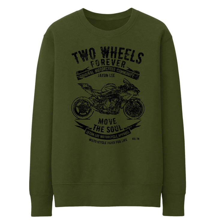JL Soul Illustration For A Kawasaki Ninja H2R Motorbike Fan Jumper