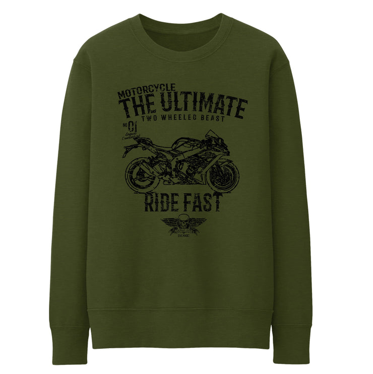 JL Ultimate Illustration For A Kawasaki Ninja ZX10R KRT Motorbike Fan Jumper