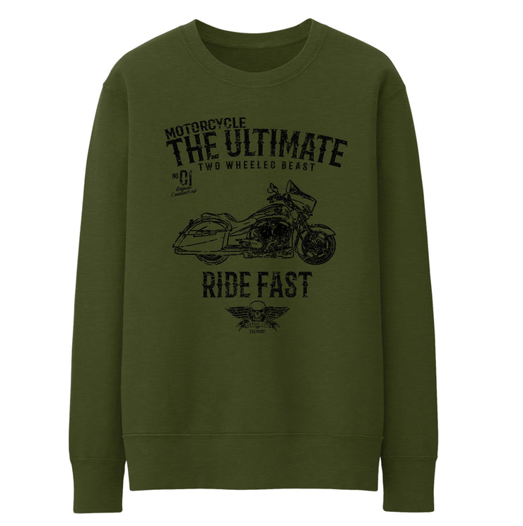 JL Ultimate Illustration For A Victory Cross Country Motorbike Fan Jumper