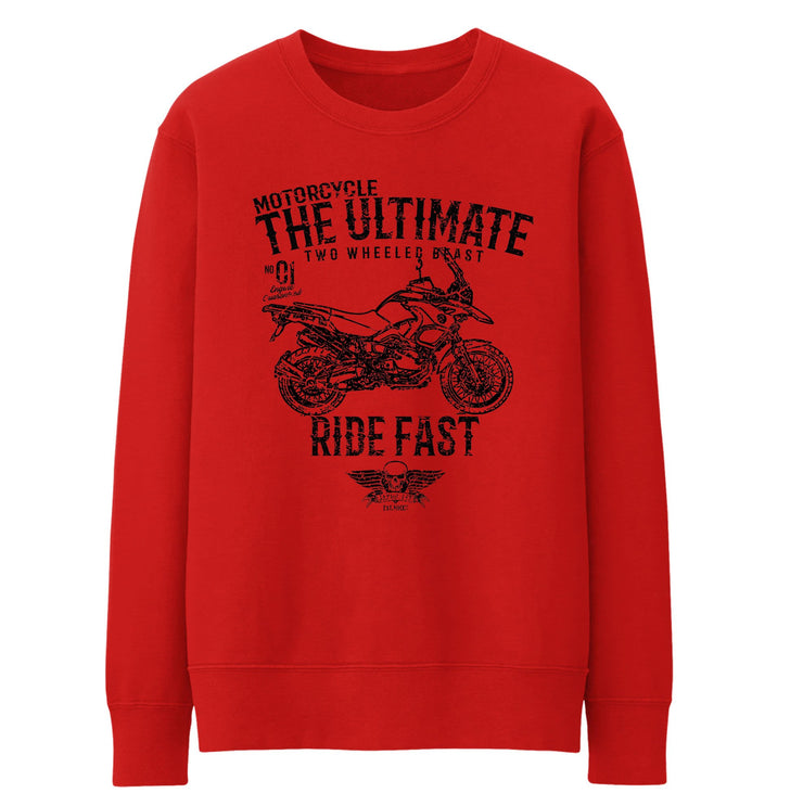 JL Ultimate Illustration For A BMW R1200GS 2011 Motorbike Fan Jumper