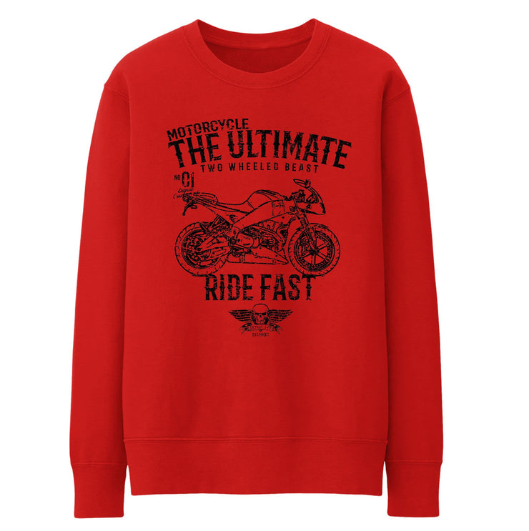 JL Ultimate Illustration For A Buell Firebolt XB12R 2010 Motorbike Fan Jumper