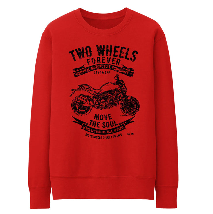 JL Soul Illustration For A Ducati Monster 821 Stripe Motorbike Fan Jumper