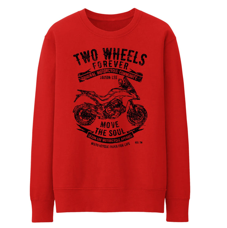 JL Soul Illustration For A Ducati Multistrada 1200 DVT 2015 Motorbike Fan Jumper