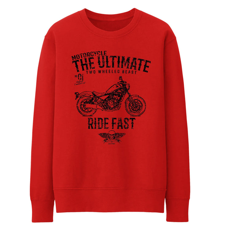 JL Ultimate Illustration For A Honda Rebel 500 Motorbike Fan Jumper